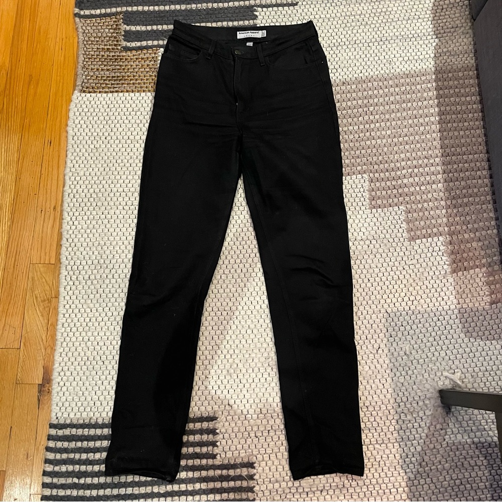 Black American Apparel High Rise Jeans